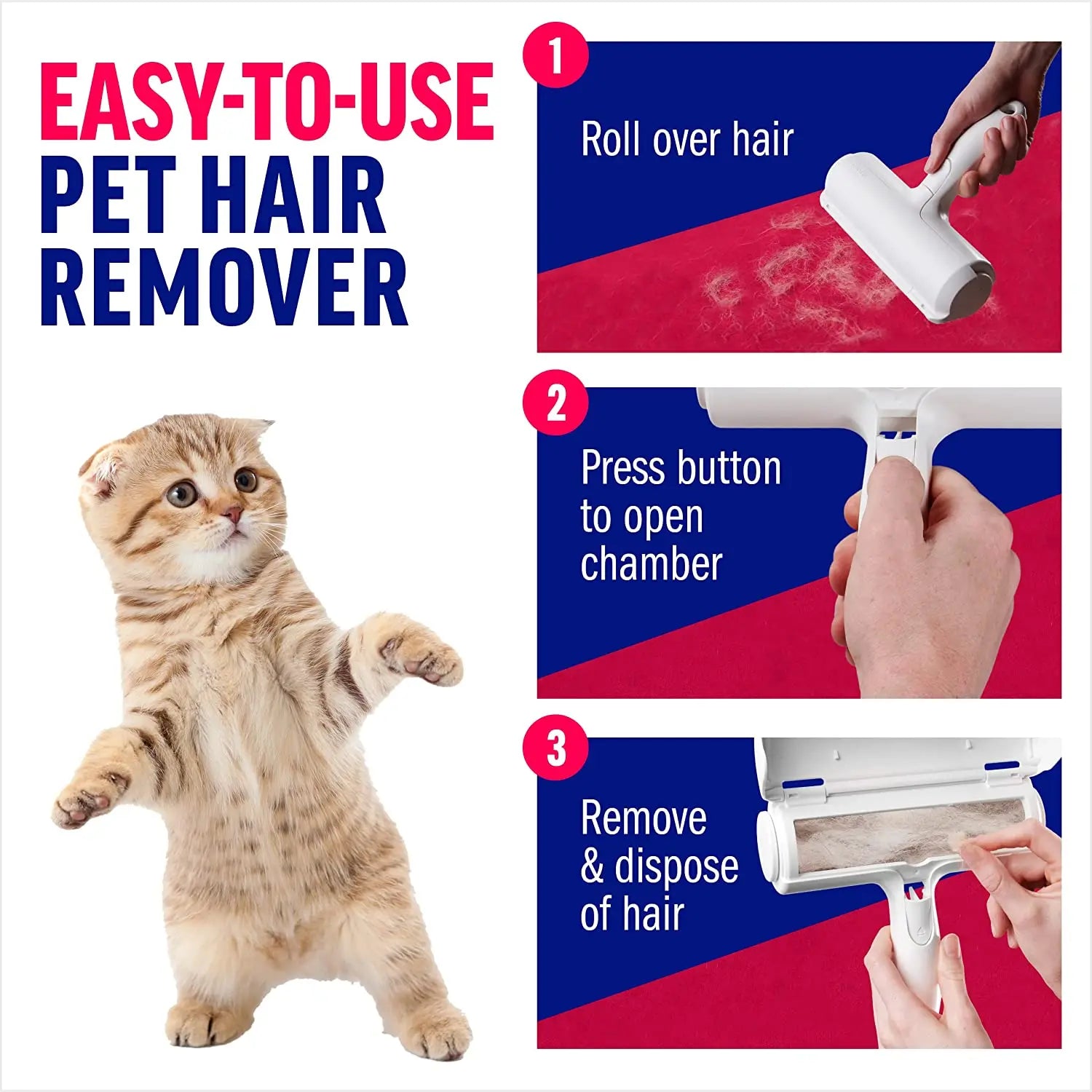 🐾 FurSweep Roller  Self-Cleaning Pet Hair Remover for Furniture & More