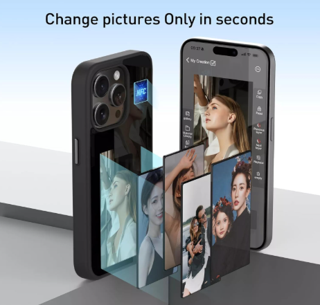 NeoFrame™ NFC E-Ink Case – Customizable, Colorful, Cordless