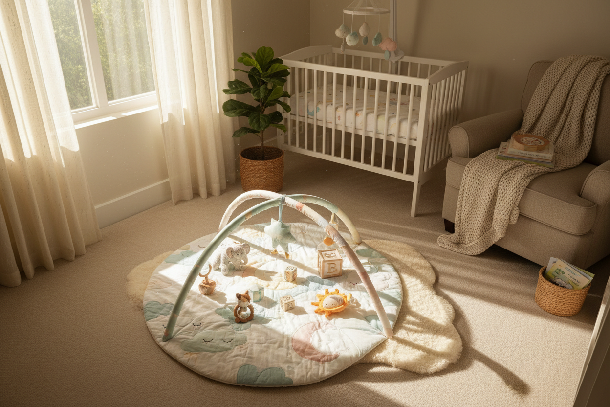 Daliona baby safety knee pads with soft cushioning and adjustable straps, designed to protect crawling babies' knees.