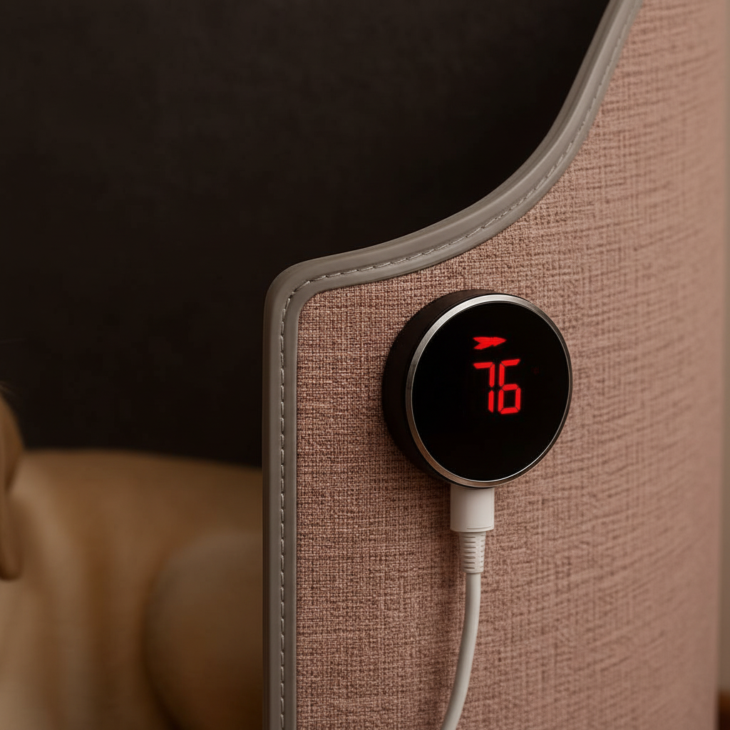 CozyPet Heater digital temperature display close-up